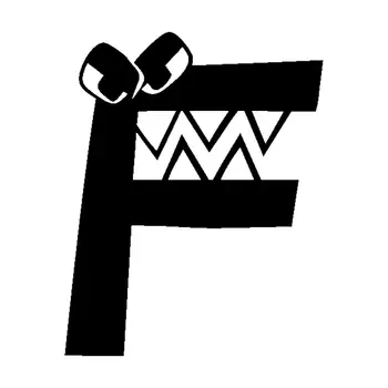 Наклейка F | Alphabet Lore для ноутбука, Декор, спальня, автомобиль, Милый мультфильм, Модный Общественный чемодан